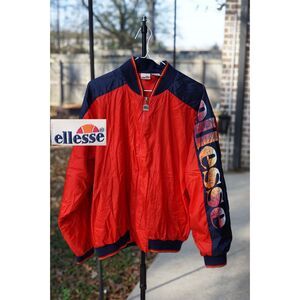 Ellesse Vintage Windbreaker Full Zip Logo Spellout